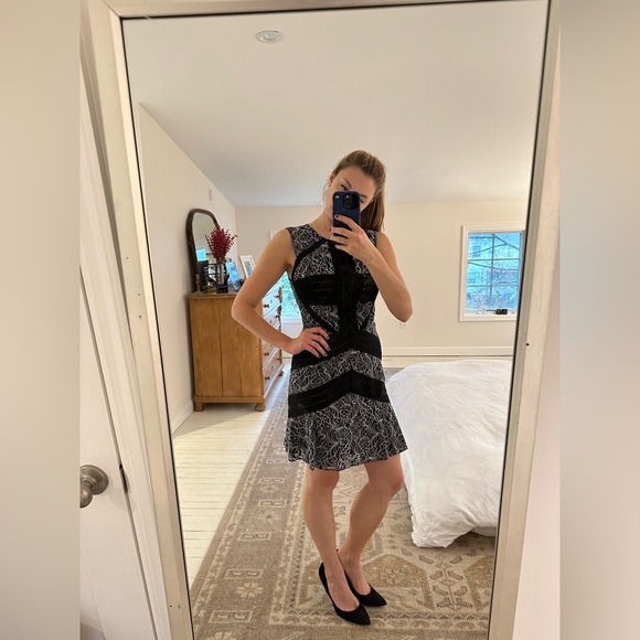 BCBG Max Azria Black and Lace Dress - Picture 5 of 6